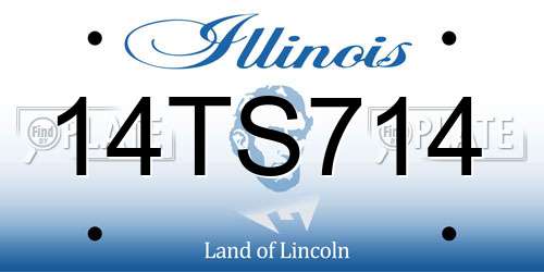 14TS714 Illinois License Plate