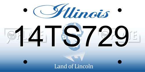 14TS729 Illinois License Plate