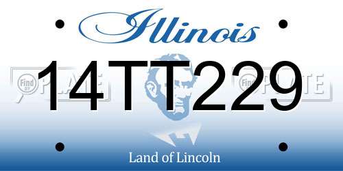 14TT229 Illinois License Plate