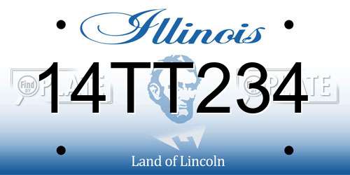 14TT234 Illinois License Plate