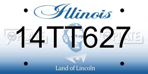 14TT627 Illinois License Plate