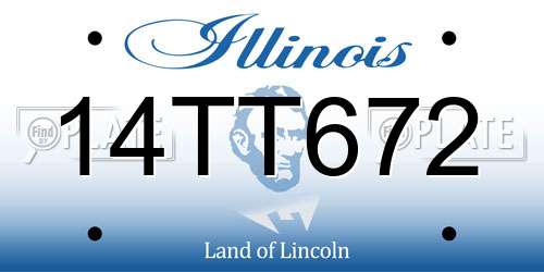 14TT672 Illinois License Plate