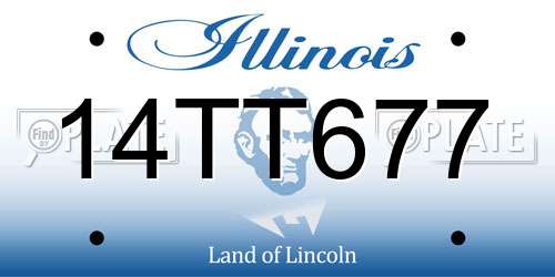 14TT677 Illinois License Plate