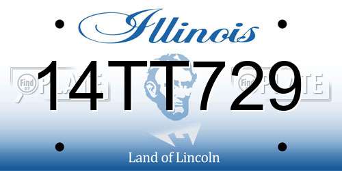 14TT729 Illinois License Plate