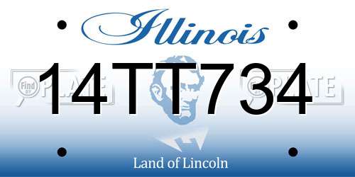 14TT734 Illinois License Plate