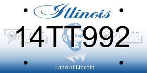 14TT992 Illinois License Plate