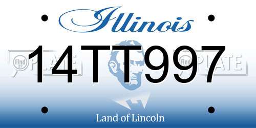 14TT997 Illinois License Plate