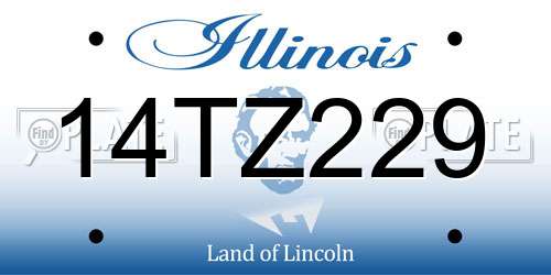 14TZ229 Illinois License Plate