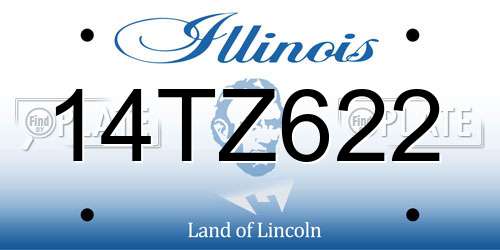 14TZ622 Illinois License Plate