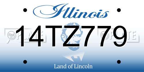 14TZ779 Illinois License Plate