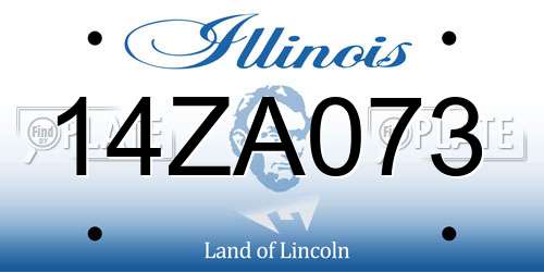 14ZA073 Illinois License Plate