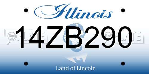 14ZB290 Illinois License Plate