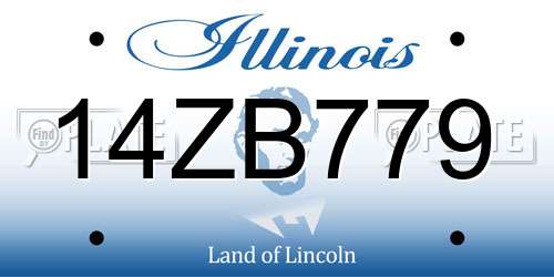 14ZB779 Illinois License Plate