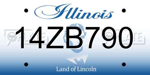 14ZB790 Illinois License Plate