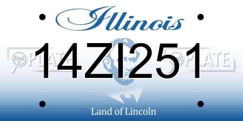 14ZI251 Illinois License Plate
