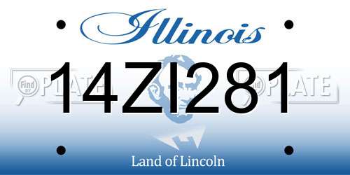 14ZI281 Illinois License Plate