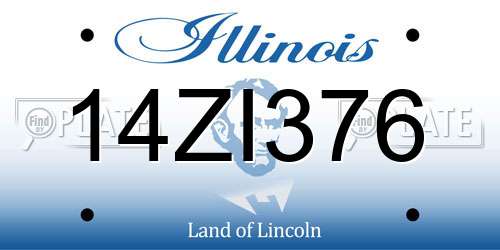 14ZI376 Illinois License Plate
