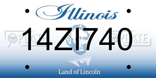 14ZI740 Illinois License Plate