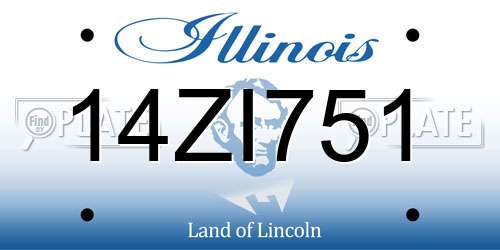 14ZI751 Illinois License Plate