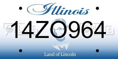 14ZO964 Illinois License Plate