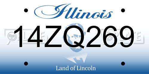 14ZQ269 Illinois License Plate