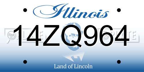 14ZQ964 Illinois License Plate
