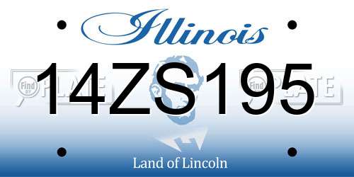 14ZS195 Illinois License Plate