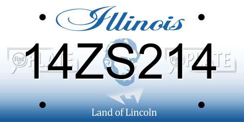 14ZS214 Illinois License Plate