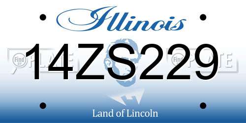 14ZS229 Illinois License Plate