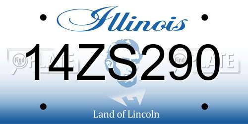 14ZS290 Illinois License Plate