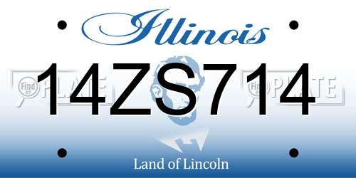 14ZS714 Illinois License Plate