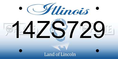 14ZS729 Illinois License Plate