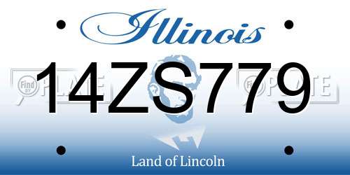 14ZS779 Illinois License Plate