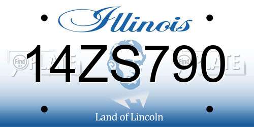 14ZS790 Illinois License Plate