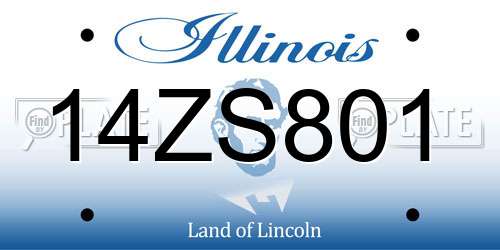 14ZS801 Illinois License Plate