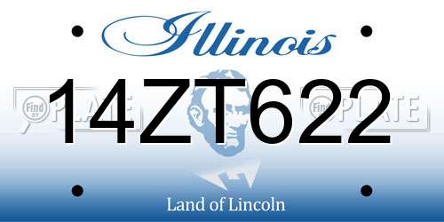 14ZT622 Illinois License Plate