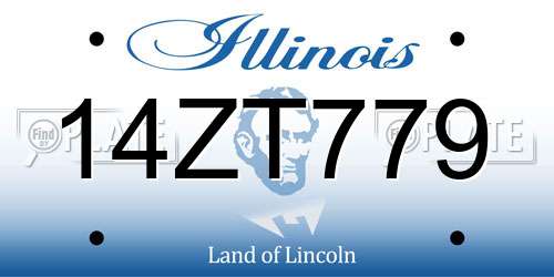 14ZT779 Illinois License Plate