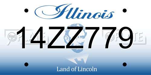 14ZZ779 Illinois License Plate