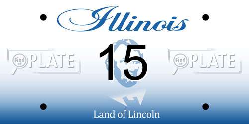 15 Illinois License Plate