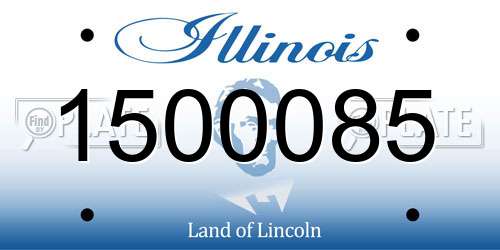 1500085 Illinois License Plate