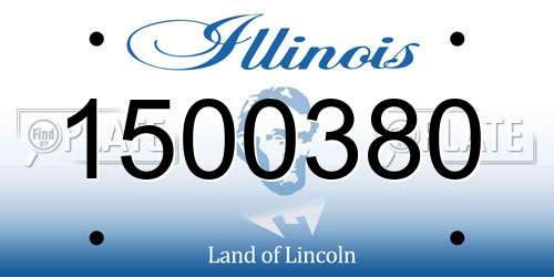 1500380 Illinois License Plate