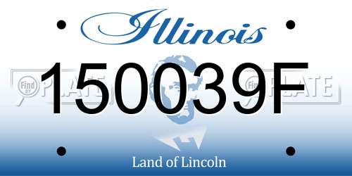 150039F Illinois License Plate