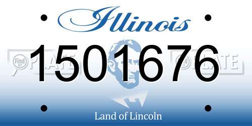 1501676 Illinois License Plate
