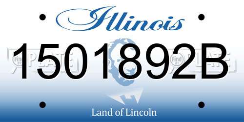 1501892B Illinois License Plate