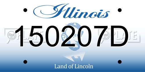 150207D Illinois License Plate