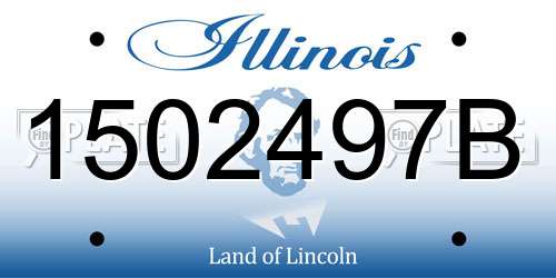 1502497B Illinois License Plate