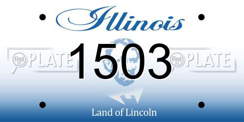 1503 Illinois License Plate