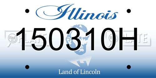 150310H Illinois License Plate
