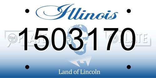1503170 Illinois License Plate