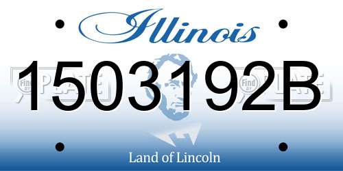 1503192B Illinois License Plate